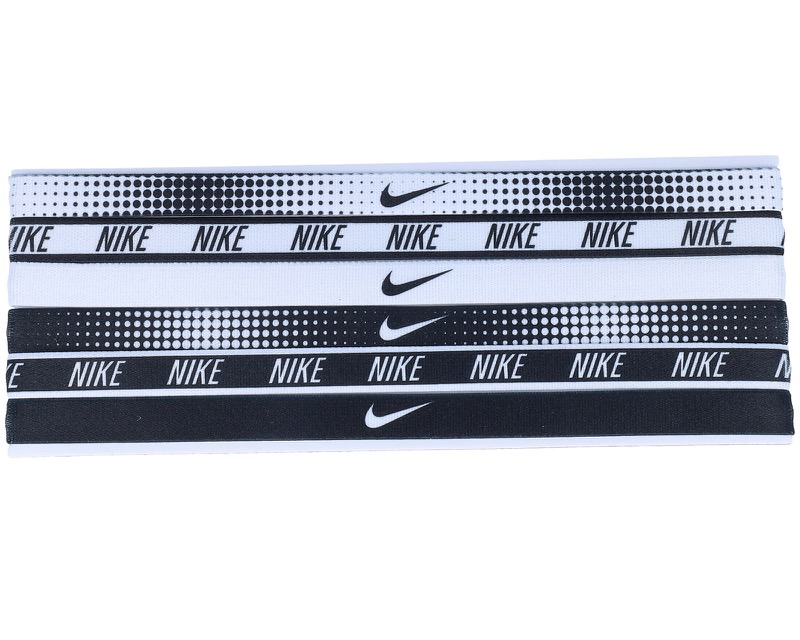 Nike 6-pack pannband i vitt och svart