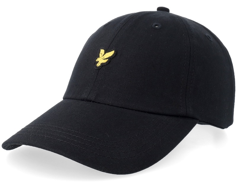 Baseball Cap Jet Black Dad Cap från Lyle & Scott med guldfärgad logga