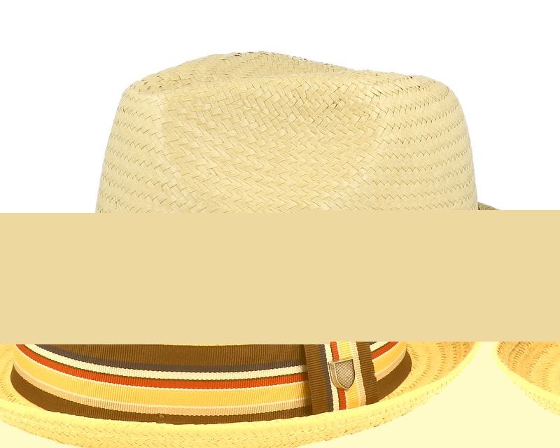 Castor Tan Fedora, flätad stråhatt i smalare fedoraform