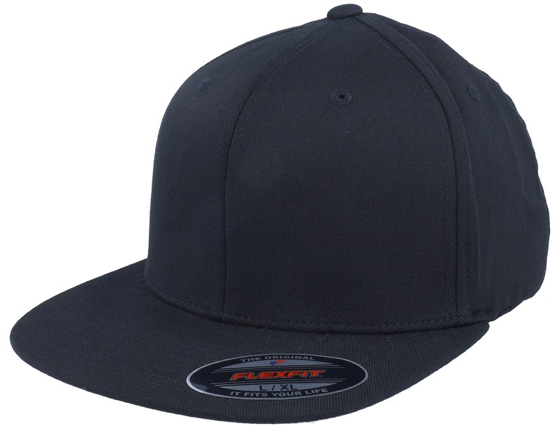 Flat Brim Black Fitted Stretch Fit