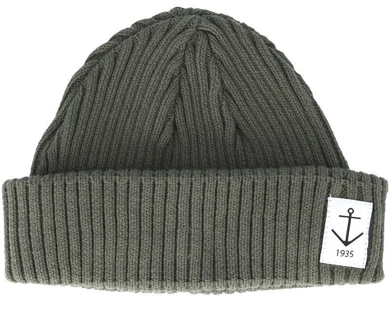 Kort mössa i army green, samma modell som Smula-mössan