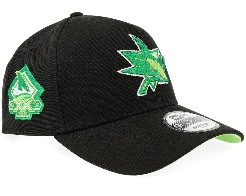 Hatstore Exclusive x San Jose Sharks 9FORTY i svart och limegrönt polyester