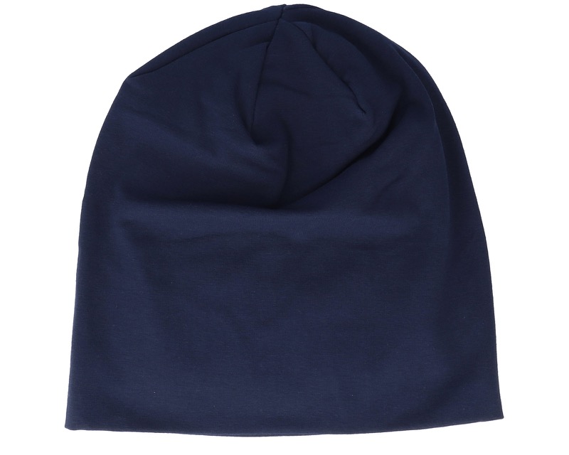 Hemsedal Cotton Slouch French Navy Beanie i marinblå bomull från Beechfield