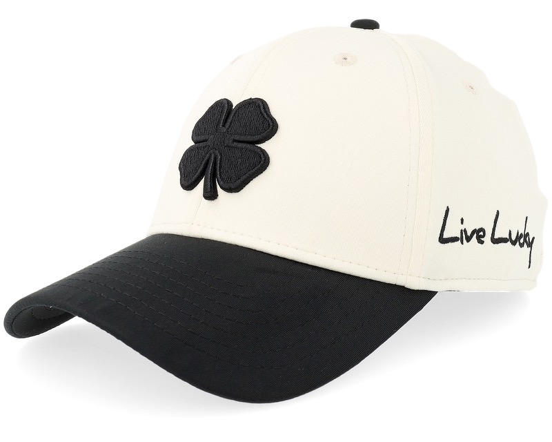 Premium Clover 175 Vanilla/Black Stretch Fit, flexfit-keps för golf