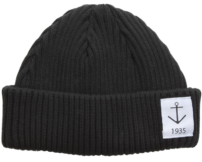Smula Organic Black Short Beanie i ekologisk bomull från Resteröds