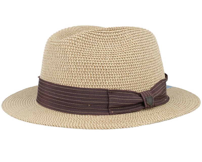 Roma Straw fedora i brunt och choklad halmmaterial
