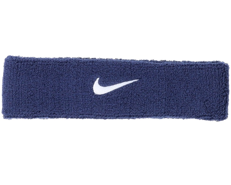 Swoosh Classic Navy Headband i marinblå bomullsblandning från Nike