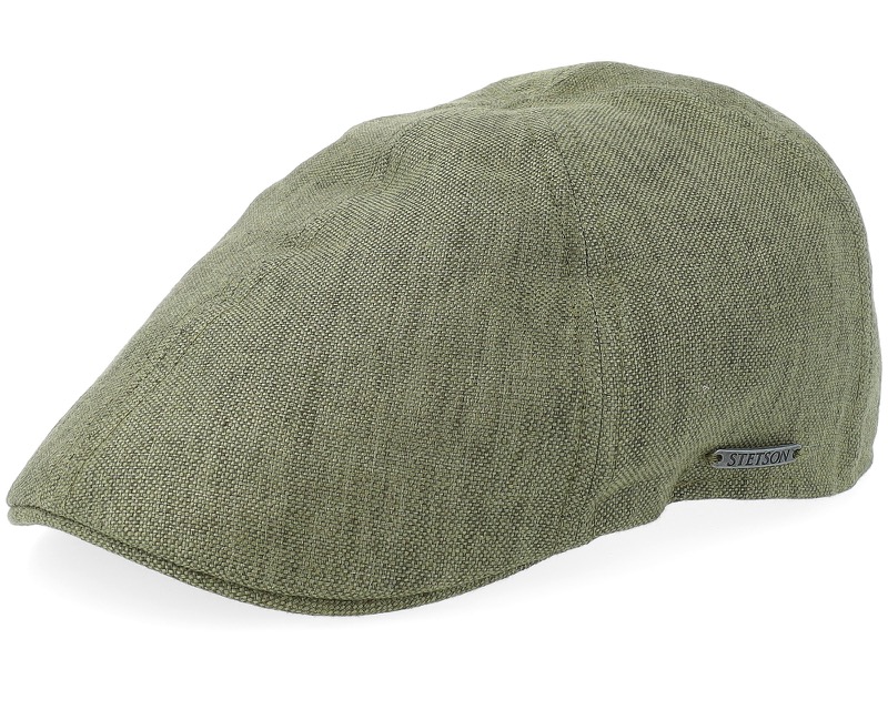 Texas Linen Olive Flat Cap i linne från Stetson