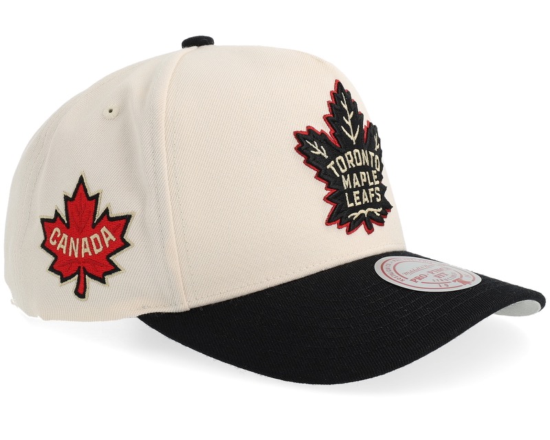 Toronto Maple Leafs Pro Crown Cream/Black A-Frame Adjustable