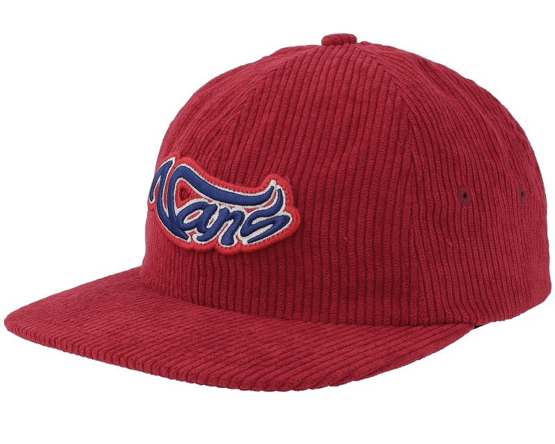 Wavy Script Jockey Racing Red Strapback från Vans, keps i polyester