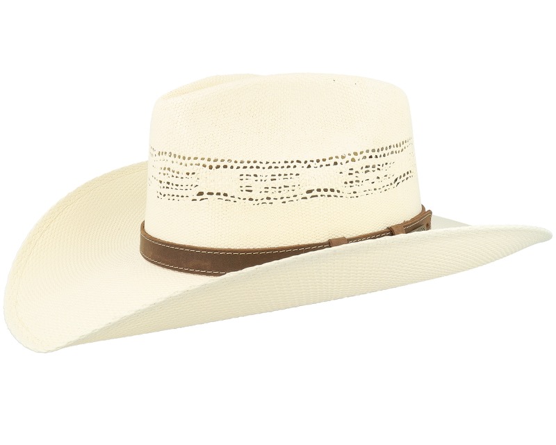 Western Vented Toyo Off White Straw Hat med ventilation